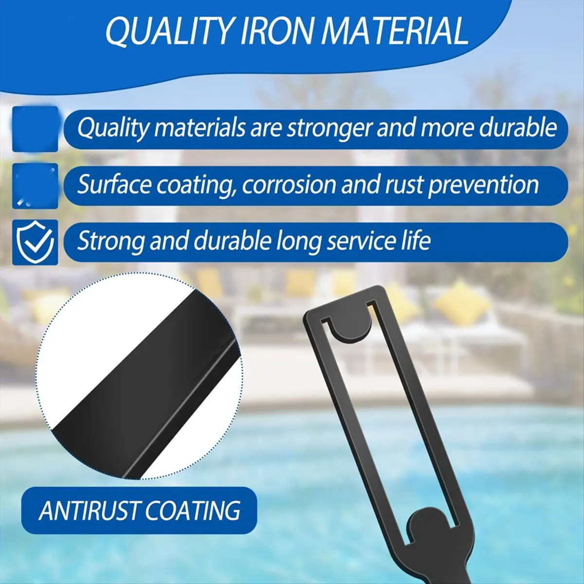 【Tools & Parts】 Pool Pump Lid Removal Tool, Iron Strainer Pump Lid Removing Tool for Pool Equipment Filter Cover, Cover Removal
