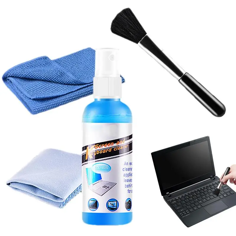 Screen Cleaning Kit Large Size Screen Cleaner Computer Cleaning Kit Multi-Function Electronic Cleaner With Microfiber Cloth