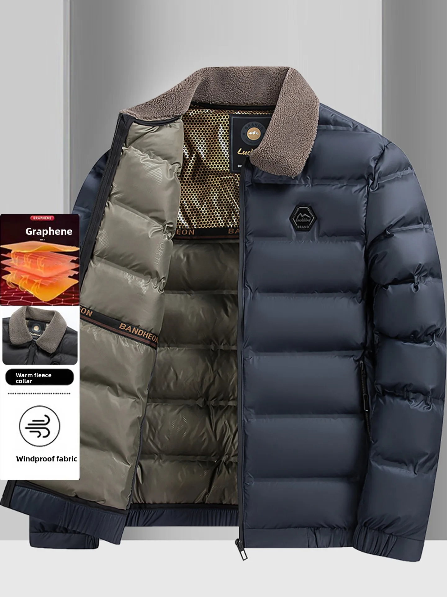 

Легкая хлопковая куртка Aphene Warmth с меховым воротником, ветрозащитная, водоотталкивающая, повседневная, утепленная, укороченная модель