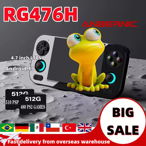 Anbernic RG 476H RG476H Retro Handheld Game Console Android 13 System 4.7 Inch LTPS Touch Screen Unisoc T820 PSP PS2 Game Gifts