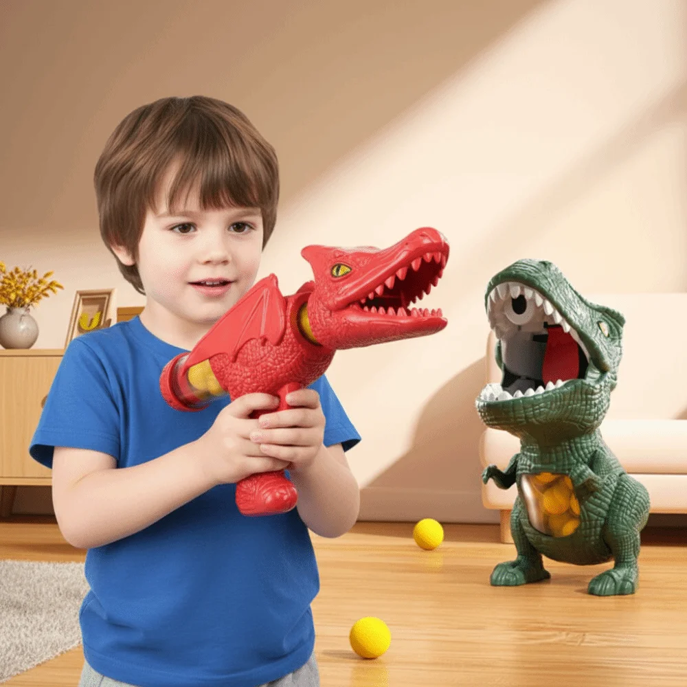 Soft Ball Design Dinosaur Launch Ejector Competition Feature Ball Launch Soft Ball Ejector Pneumatic Mechanism Tyrannosaurus Rex