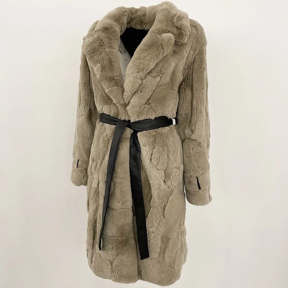 OFTBUY Cappotti invernali da donna Giacca in vera pelliccia di coniglio Vendita invernale da donna con cappotti di pelliccia di coniglio di volpe Recensioni coreane Molte vestiti per ragazze