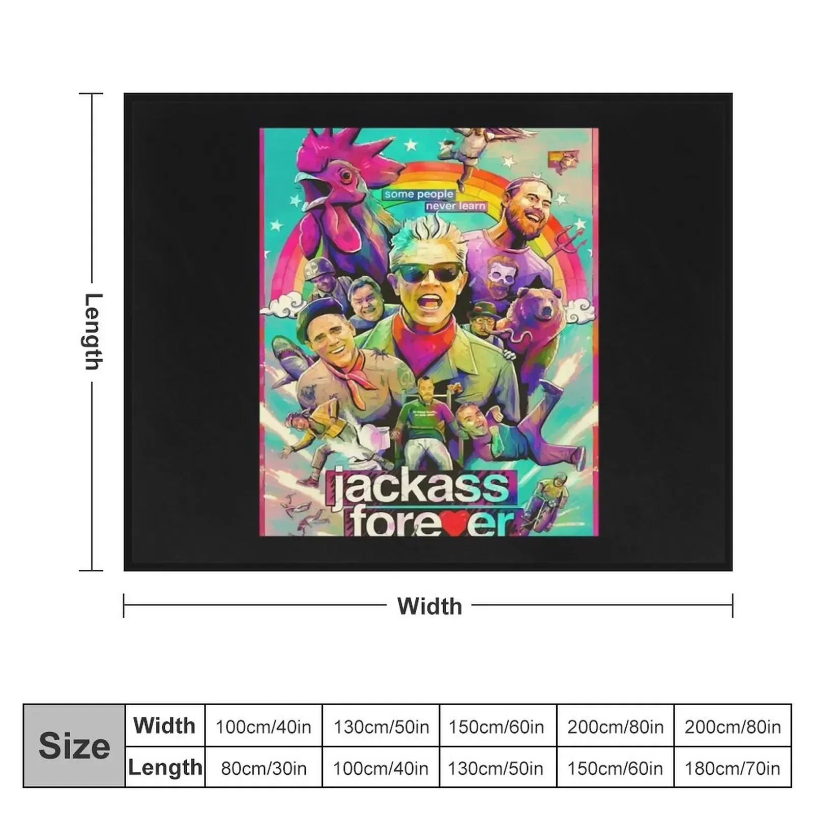 Lover Gift The Movie Jackass Stunts Video Gamer Throw Blanket Thins Baby Blankets