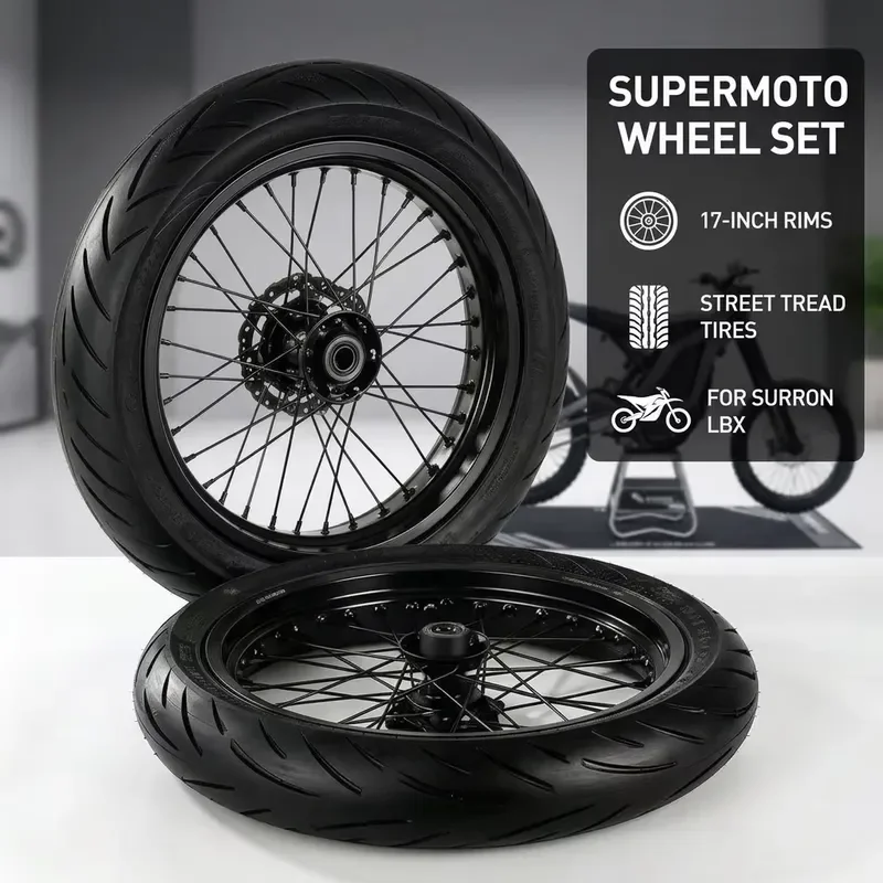 Light Bee X LBX 17-Inch Superbike Wheel Kit 70 90-17 90 80-17 Tires, High Performance Electric SUV Electric Bike Parts