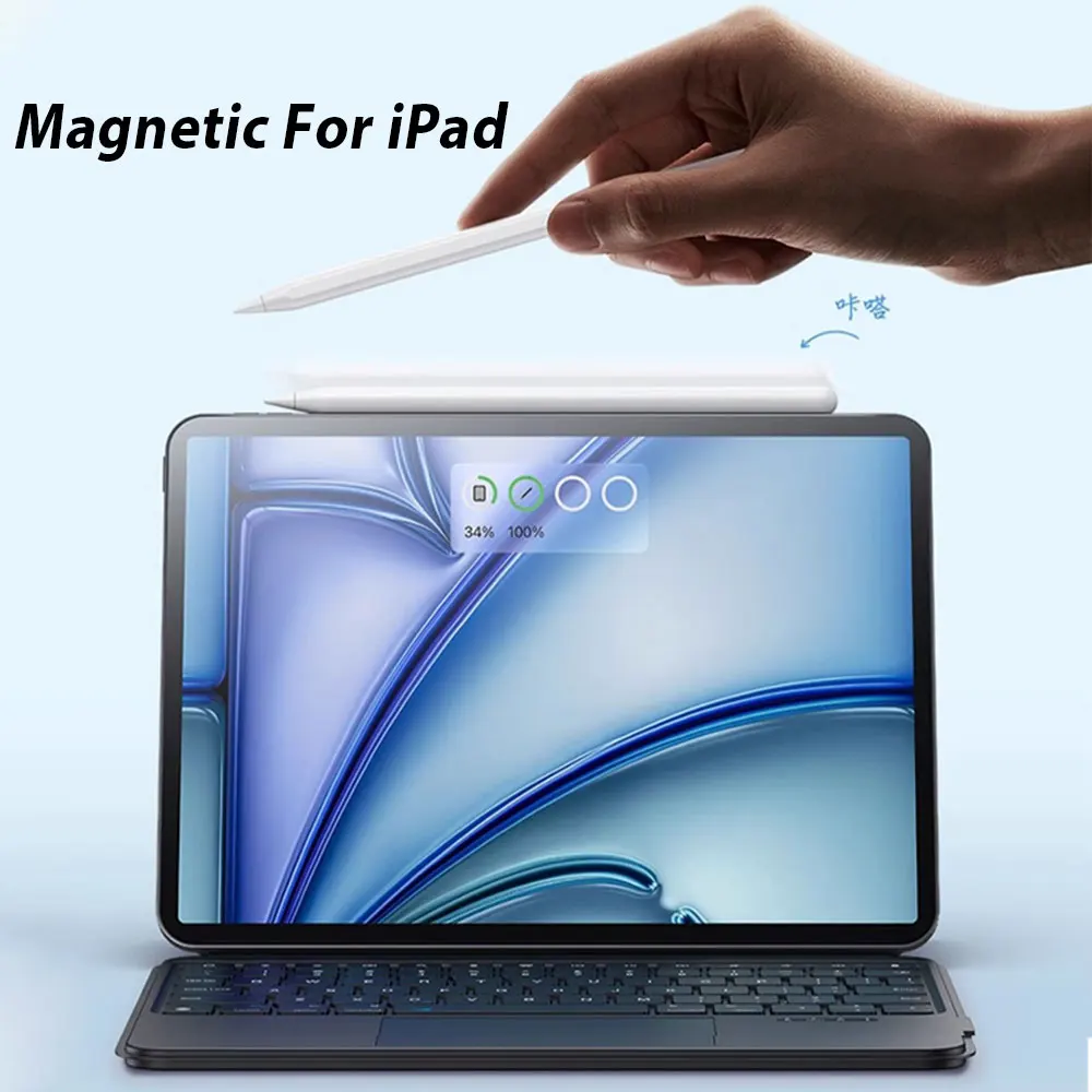 For Apple Pencil For iPad A16 11th 10th 10 Generation Air 13 11 M4 2026 Pro 12.9 13 M5 Air 6 5 4 8th 9th Mini 7 10.9 Stylus Pen