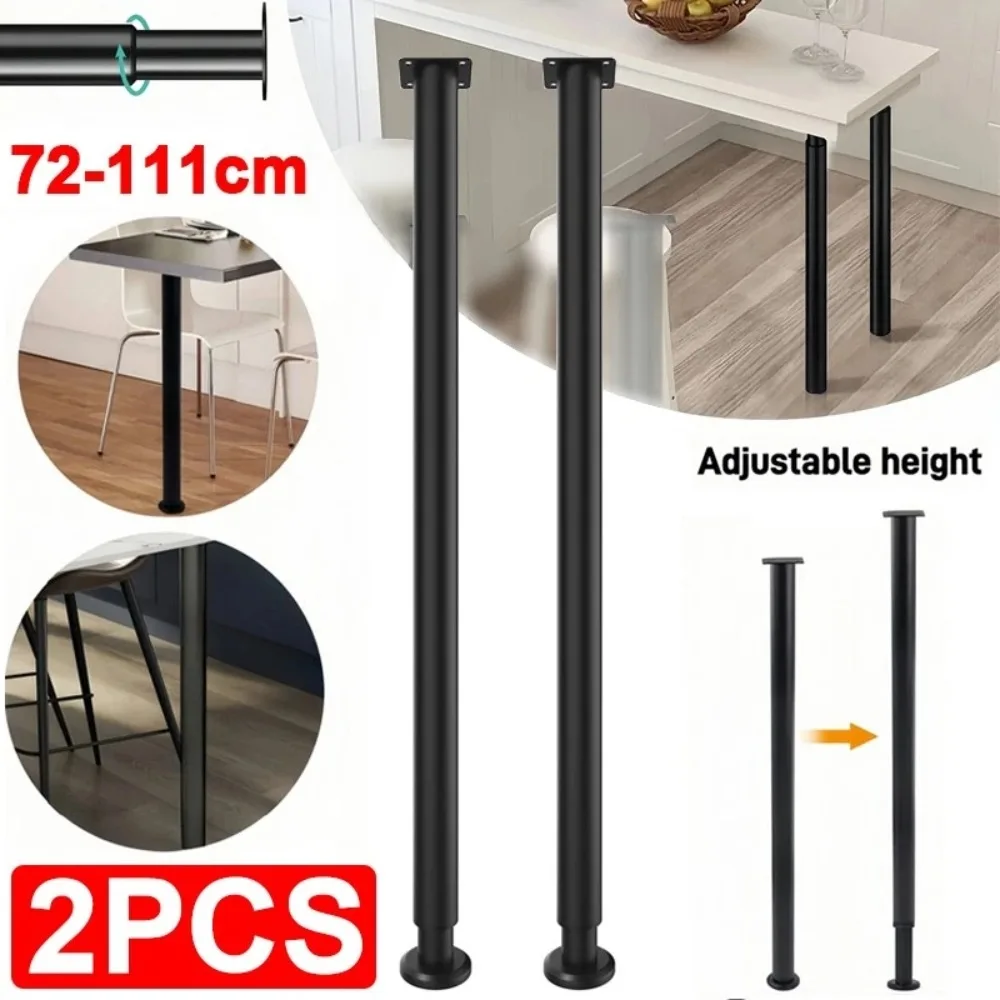 Lot de 2 pieds de meubles réglables – Pieds de nivellement pour bureaux, tables à manger et établis de travail, idéaux pour surélever les surfaces, permettre le passage des aspirateurs robots et supporter des charges lourdes, pour une utilisation à la maison ou en atelier.