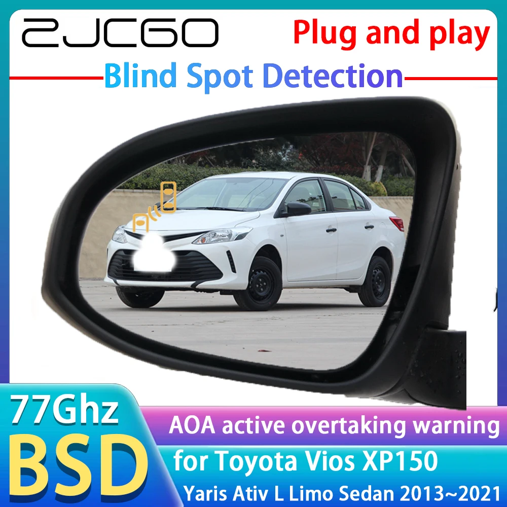 77GHz Radar Detector BSD Blind Spot Detection Alert Mirror Assistance Accessories For Toyota Vios XP150 Yaris Ativ L Limo Sedan