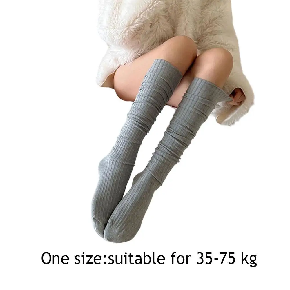 Chaussettes hautes pour femmes, chaussettes de bottes rayées, respirantes, extensibles, confortables, japonaises JK Harajuku, mode automne hiver, usage quotidien