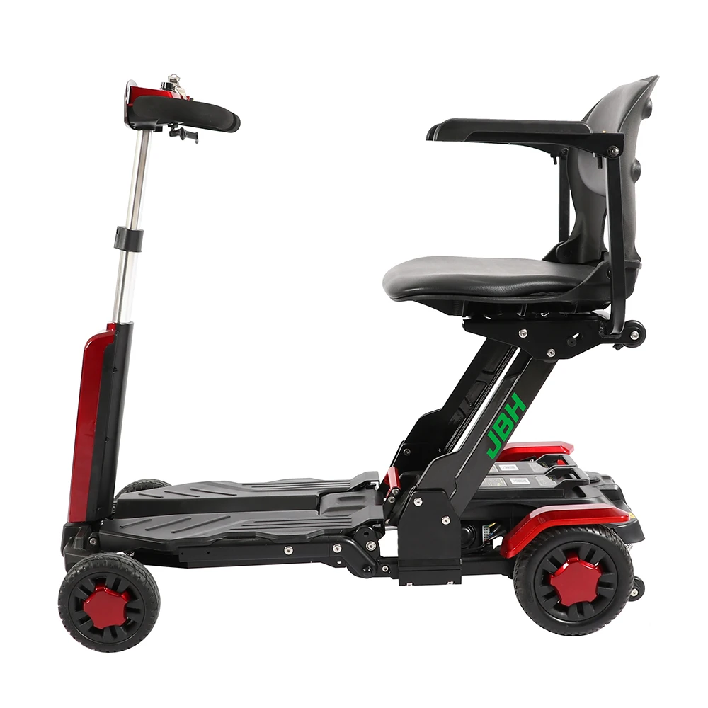 Four wheels auto folding electric mobility handicapped scooter for elderly