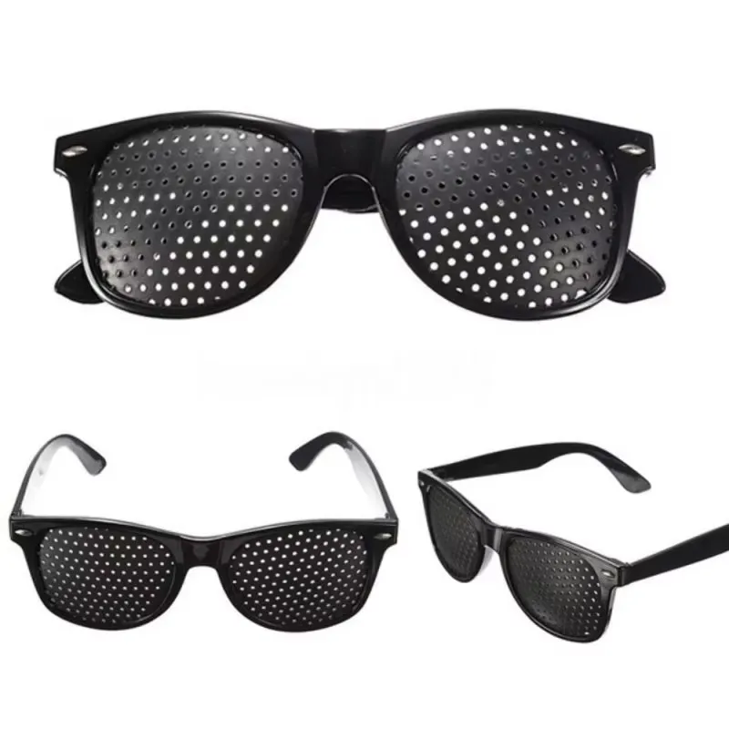 1-6pcs Men And Women Improving Vision Anti Myopia Astigmatism Glasses With Holes For Correcting Fatigue Pinhole Glasses