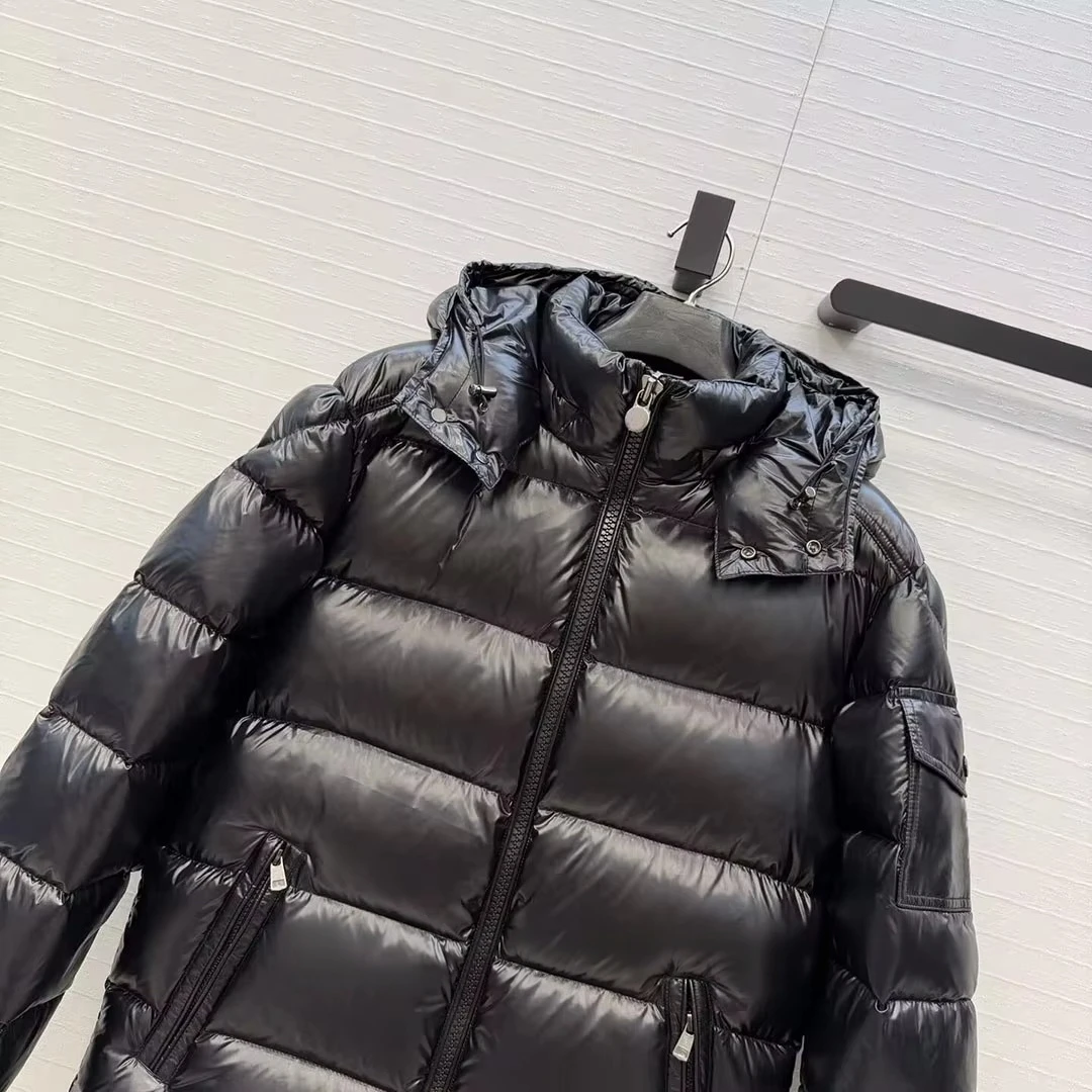 2026 New Winter Chic Thick Warm White Goose Down Jacket Women Hooded Zipper Long Sleeve Pockets Solid Color Basic Casual Coat