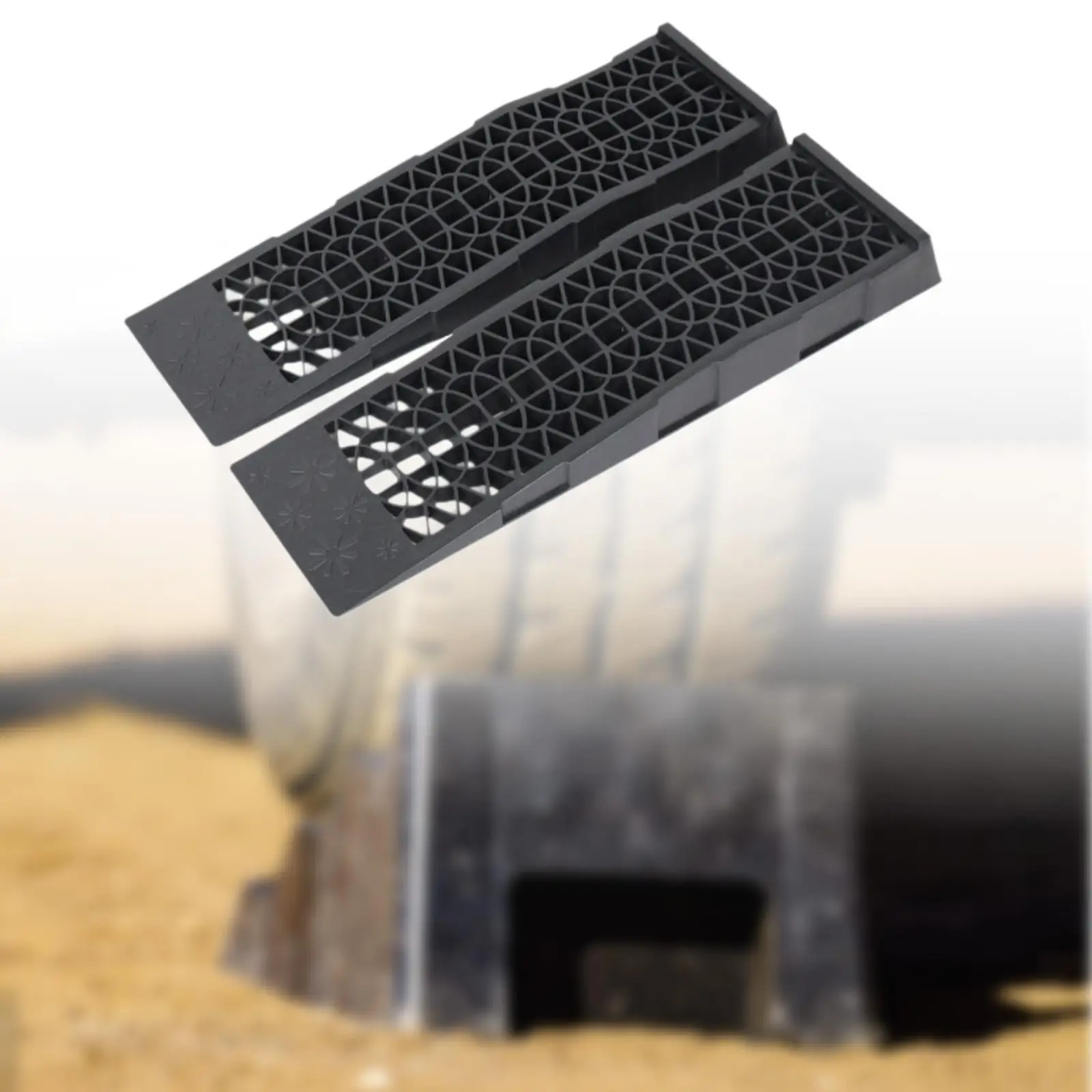 2 Pieces Car Ramps Anti Slip Home Garage Use Vehicle Maintenance Oil Changes