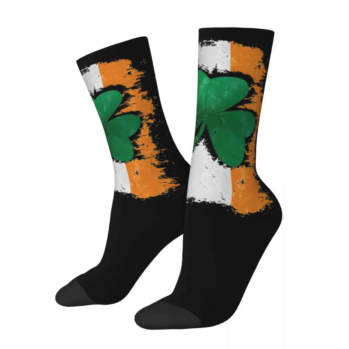 Ireland Irish Flag Stockings Adults Men Socks Warm Soft Fashion Socks Spring Cycling Non Slip Pattern Socks Gift