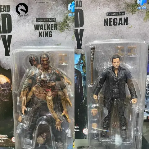 En Stock 1/18 Original HIYA 3,75 pulgadas figura de acción exquisita Mini serie The Walking Dead Dead City Walker King modelo de juguete