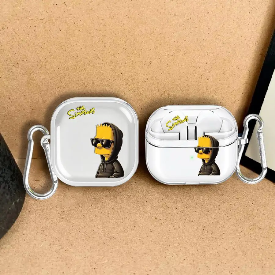 The Simpsons Cool Bart Clear Earphone Cases Cover Case For Samsung Galaxy Buds 4Pro 3 FE 2 4 Pro 3Pro Live