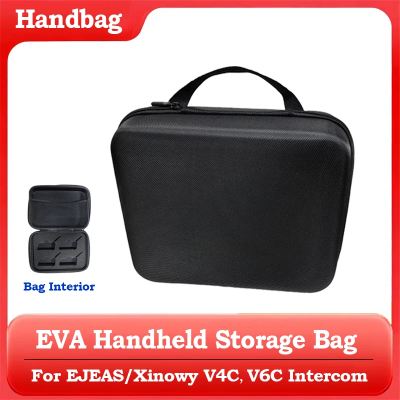 

EVA Handheld Storage Bag For EJEAS/Xinowy V4C V6C Referee Intercom Headset Zipper Accessories Data Cable USB Portable Bag
