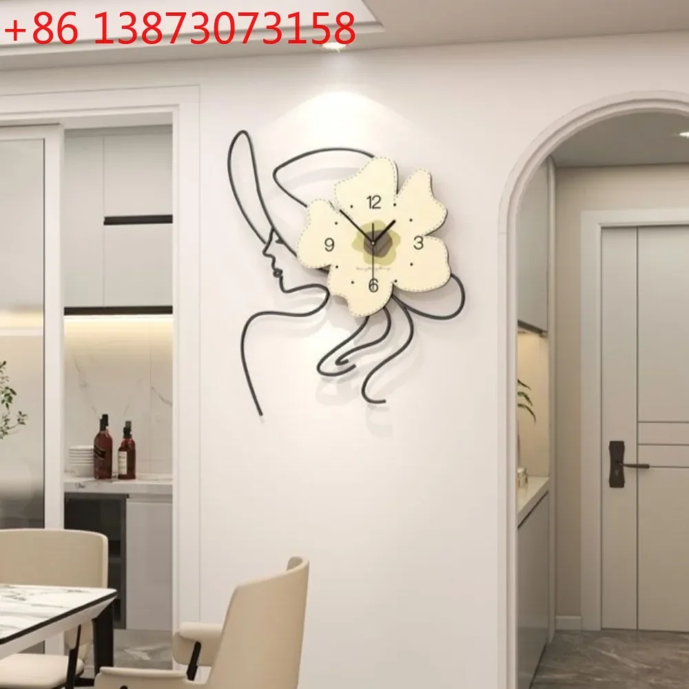 Living Room Large Wall Clock Creative Design Art Noiseless Wall Clocks Accurate Timekeeping Modern Luxury Home Decor Items