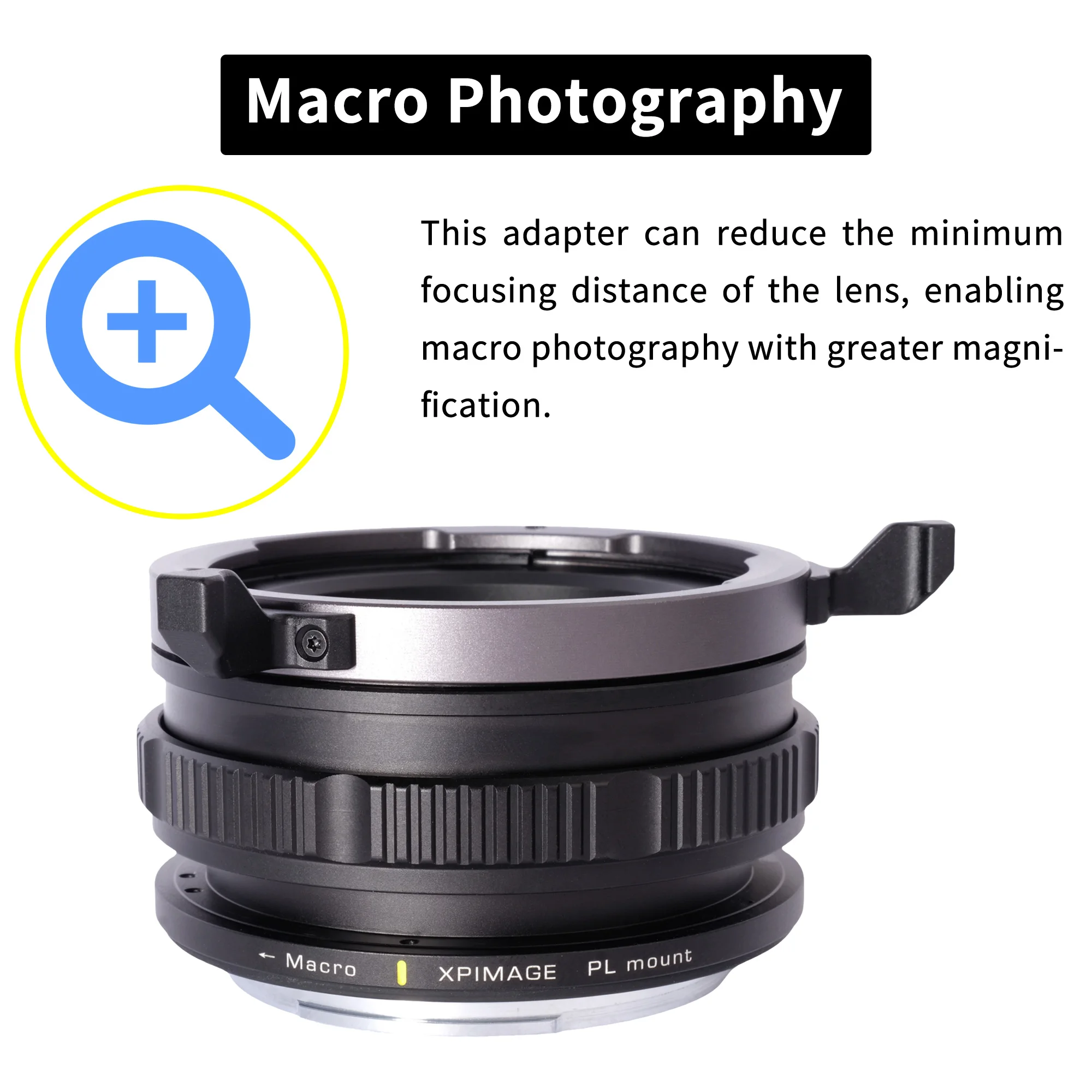 XPIMAGE Lens Mount Adapter Ring for PL Cinema lens to Sony E Cinema Camera with Macro Focusing A7M3 A7M4 A7M5
