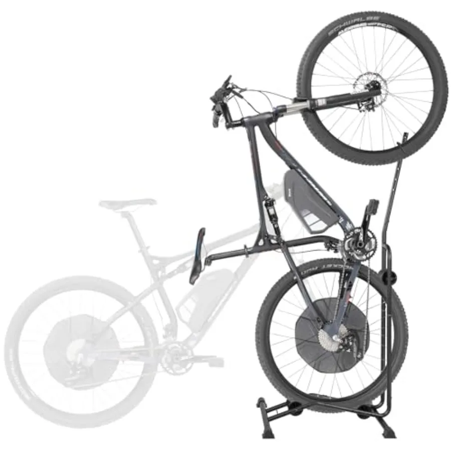 

Upright Bike Stand - Premium Quality Vertical Horizontal Adjustable Bicycle Floor Parking Rack - for Storing MTB Road Bikes - u