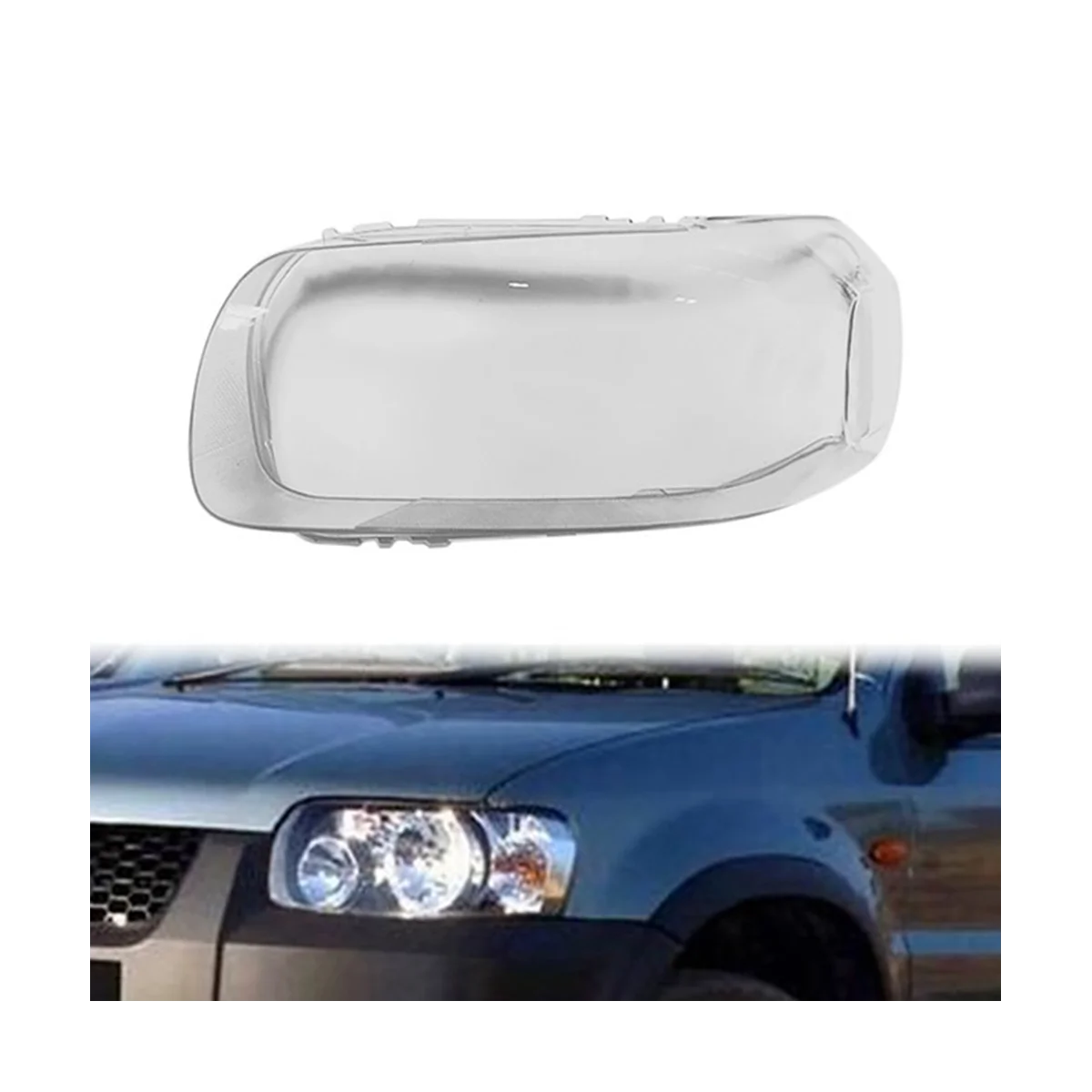 Car Right Headlight Shell Lamp Shade Transparent Lens Cover Headlight Cover for Ford Kuga 2005 2006 2007