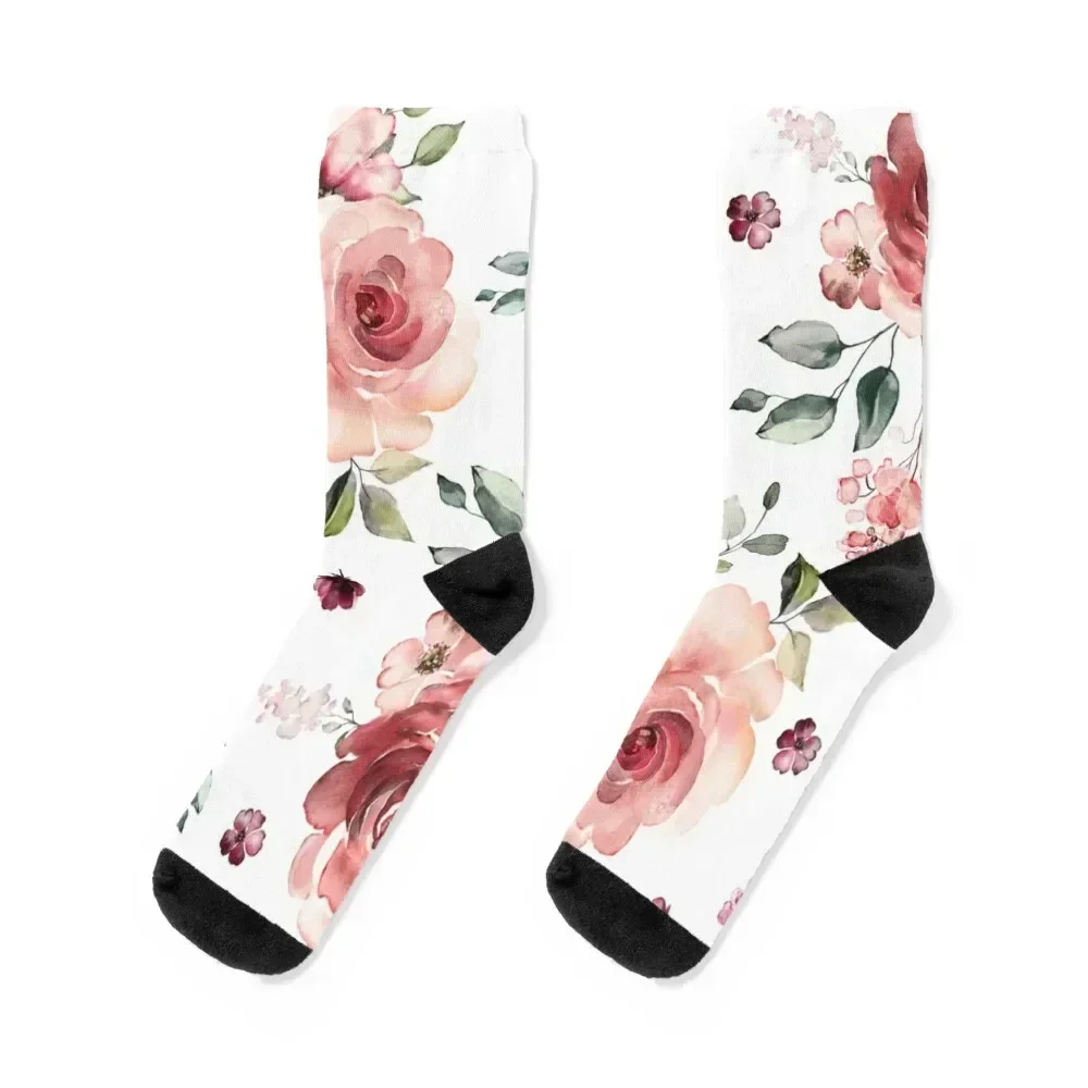 

Floral Pattern Drawing for Men’s & Women’s Fashion Socks funny sock christmas gifts Men's Socks Woman Men's