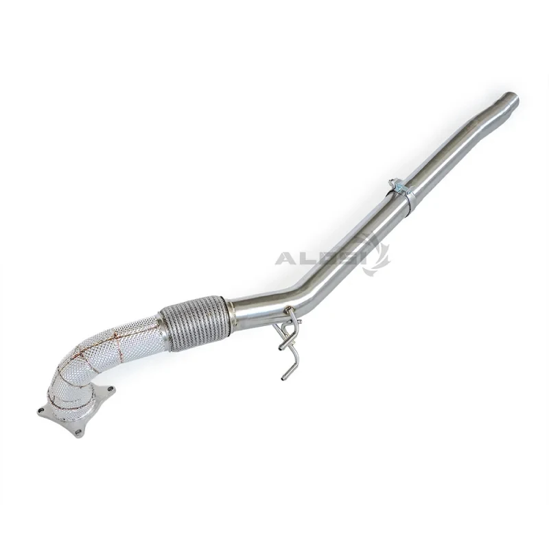 Afbeelding 6: High-flow uitlaatpijp Q3 2.0T 2.0T 2011-2018 Performance uitlaat downpipe met hitteschild