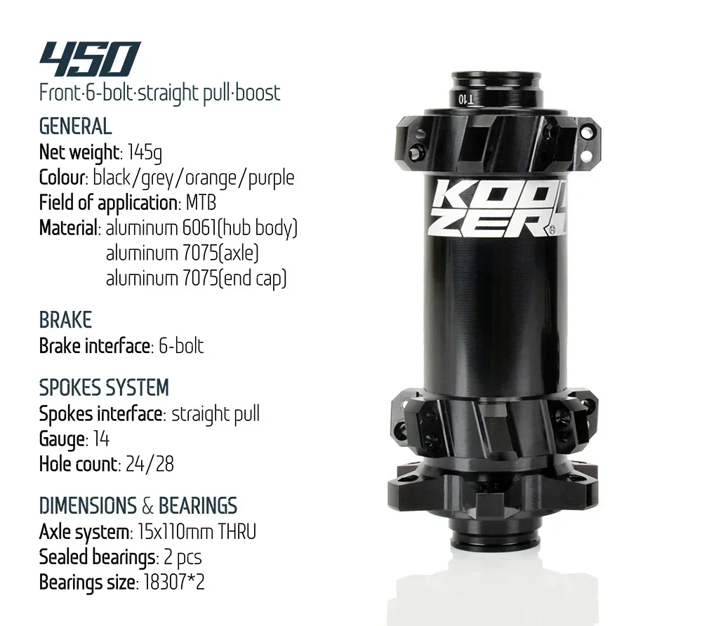 Koozer 450 Boost 120HD CR-MO Stahlachse 28 Löcher Straight Pull 6 Bolzen 5x141 15x110 12x148 HG XD MS 11 12 Speed MTB Fahrradnabe – Detail 9