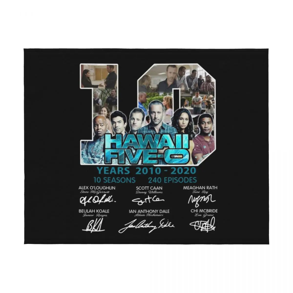 هاواي خمسة O 10 سنوات 2010 2020 التوقيعات قصيرة رمي بطانية الأرائك الزخرفية البطانيات المحشوة الناعمة #2