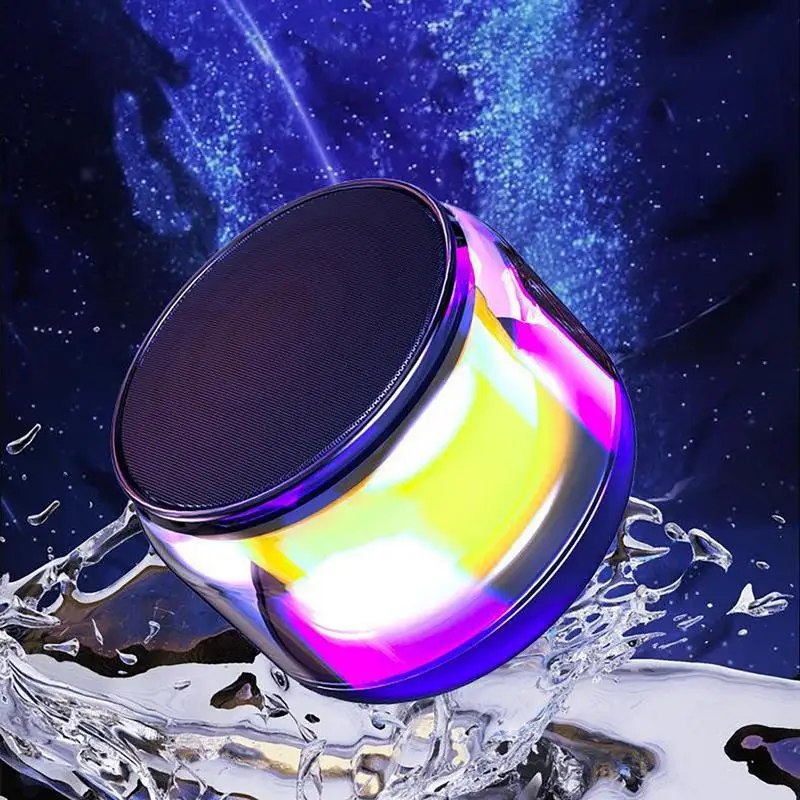 500MAH Wireless Speaker With RGB Light Portable Bluetooths Subwoofer Loud Sound Deep Bass 5.0 Speaker System For Phone Laptops