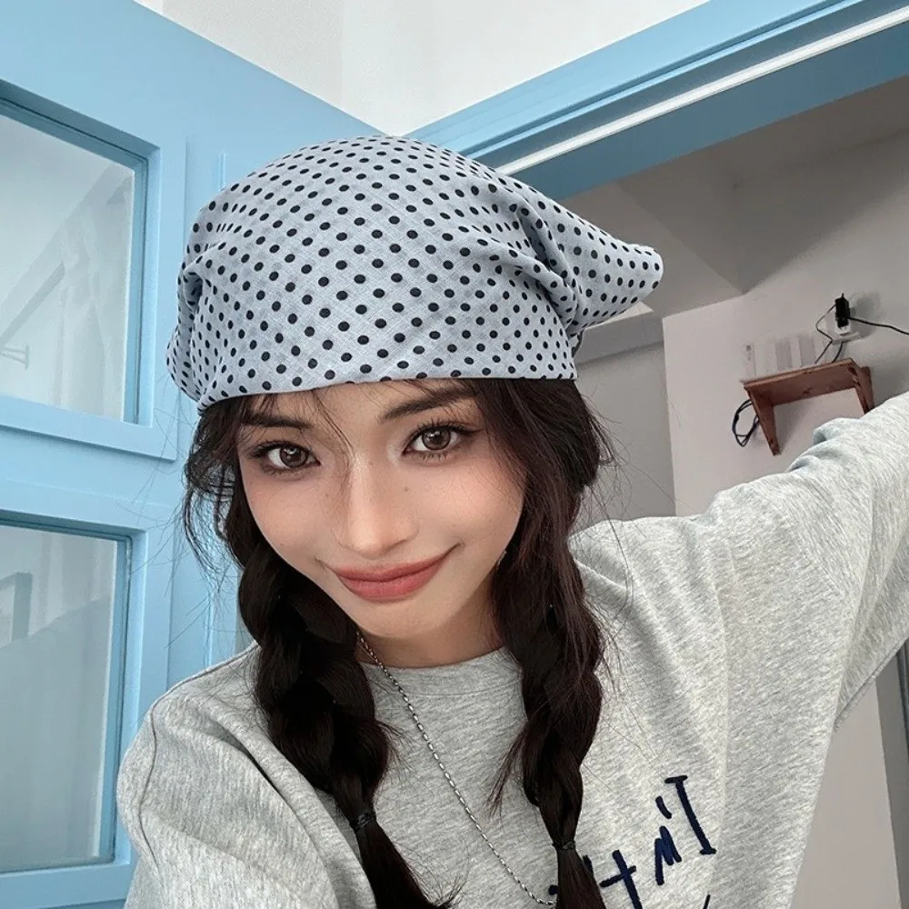 

Fashion Polka Dot Hair Scarf Square Imitation Silk Cozy Headscarf Thin Waist Butt Curtain Hair Tie