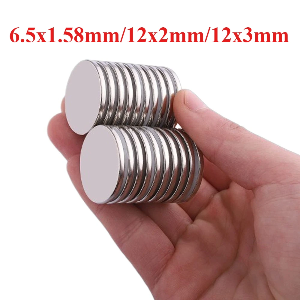 

Ассорти круглых магнитов 6,5x1,58/12x2/12x3 для холодильников: идеально подходит для использования на кухне, организации белой доски и поделок.