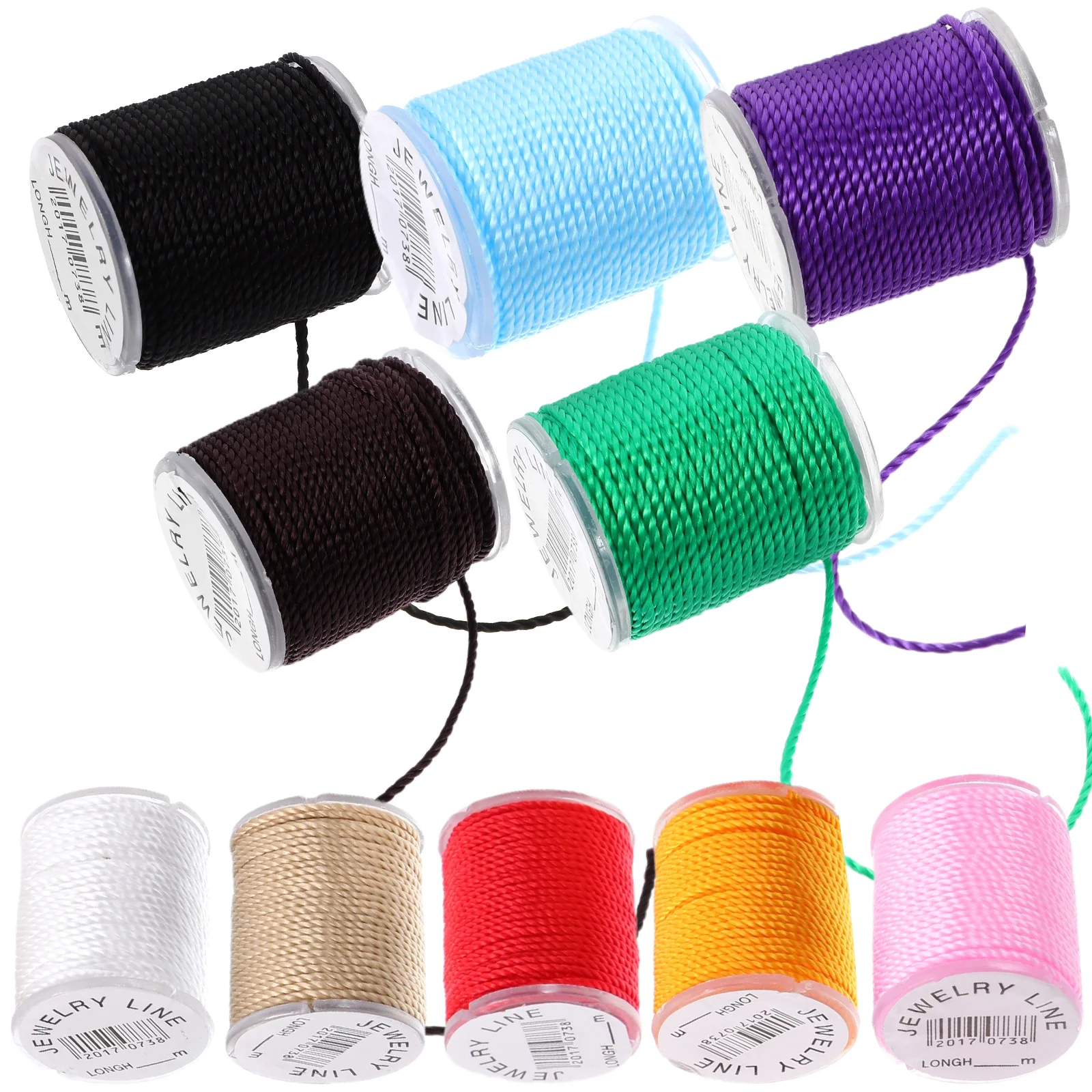 

10pcs 10 Colors 10M Nylon Rope 1Mm Beading Cord Knitting Thread Jewelry Making Supplies Durable 32.8Ft Cord For Crafts