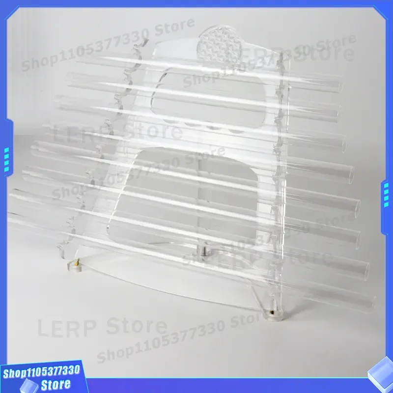 Transparent Crystal Harp Flower of Life Heart Sound Healing Percussion Instrument with Free Piano Case and Stick for
