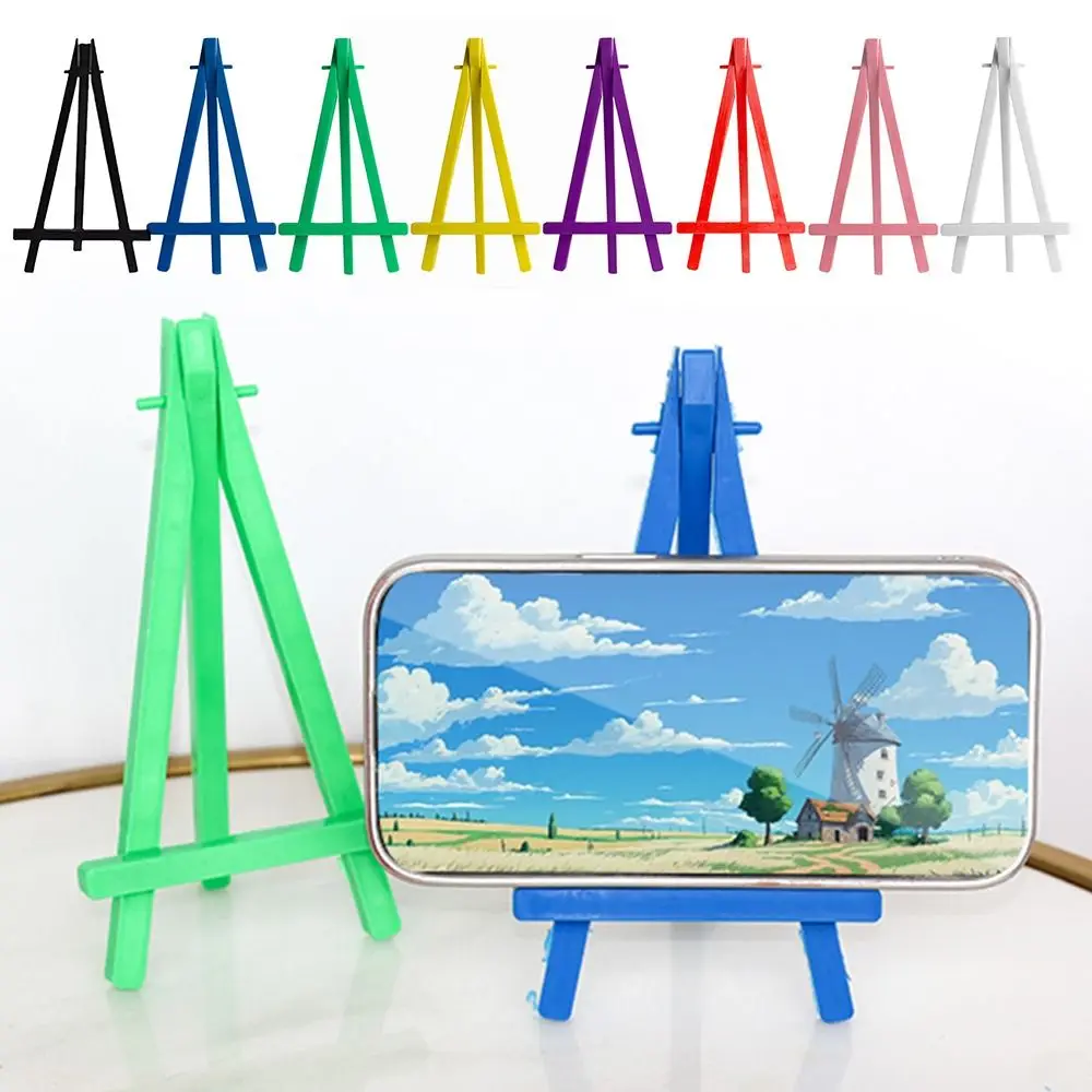 

Portable Plastic Triangle Easel Mini Adjustable Painting Holder Desktop Phone Holder Home Use