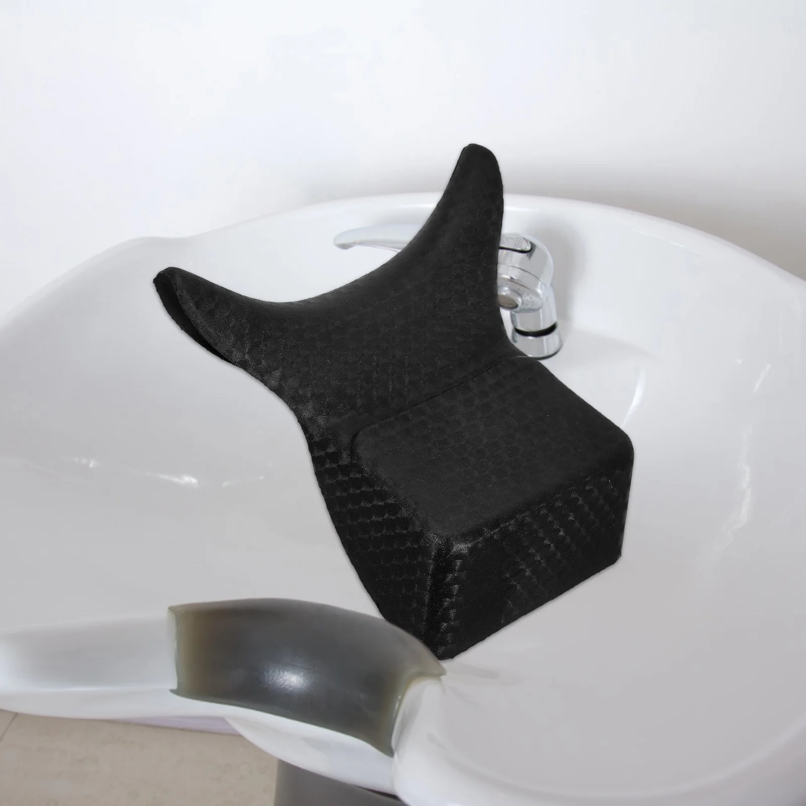 

Shampoo Pillow Neck Rest for Salon Sink Hair Washing Bath Tub PVC Black Cushion Travel Use Lightweight Portable Head Support