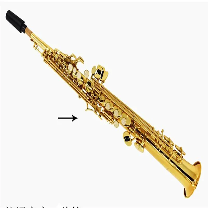 Straight soprano saxophone Bb Tune music instrument professional level playing with Case. mouthpiece. Reed Free shipping