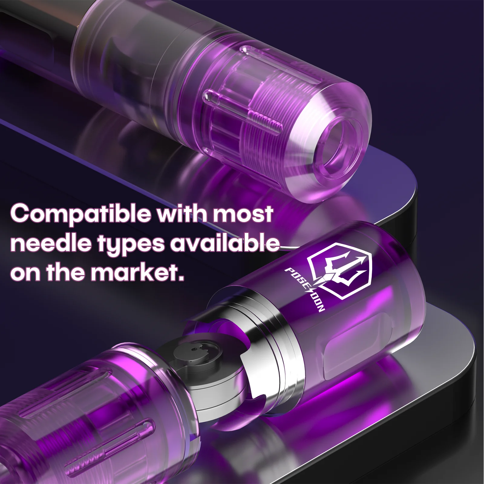 طقم الوشم POSEIDON طقم مسدس الوشم عالي الطاقة لمجموعة ماكينة الوشم الدائم طقم الوشم اللاسلكي لإمداد الطاقة #4