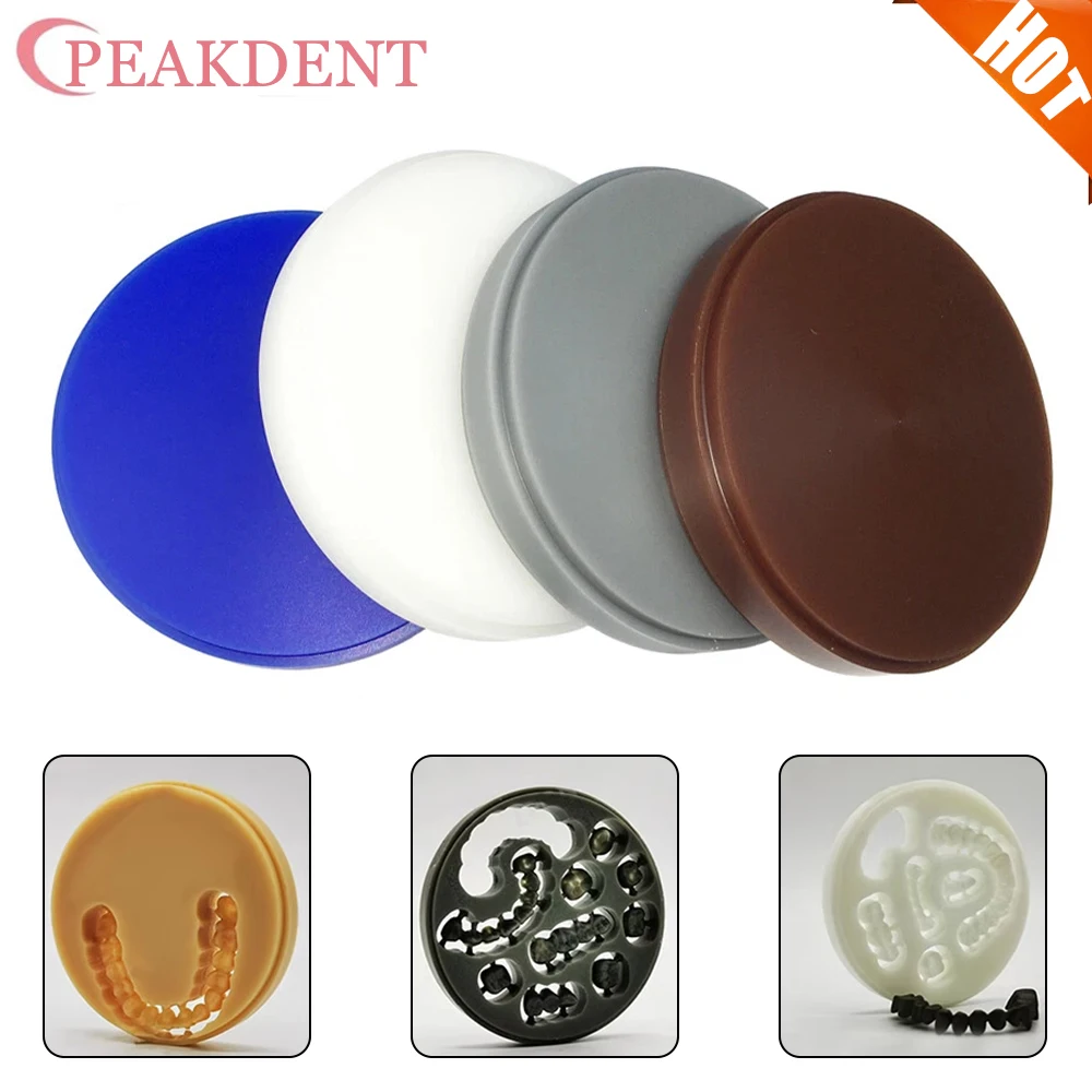 

Green Yellow Wax Disk Dental Supplies CAD CAM Milling Block Blue White Gray Color 98mm Wax Blank Milling Resin Disc Pmma Blocks