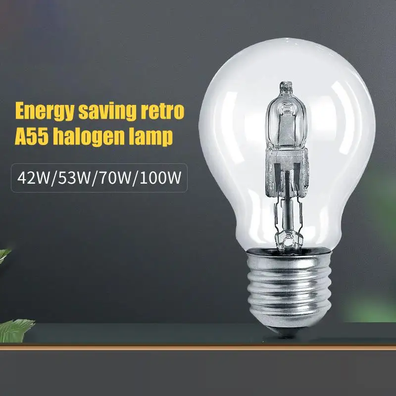 E27 28W 42W 53W 70W 100W A55 Eye Protection Downlight Spot Halogen Bulbs A55 Replace Light Lamps Reflector