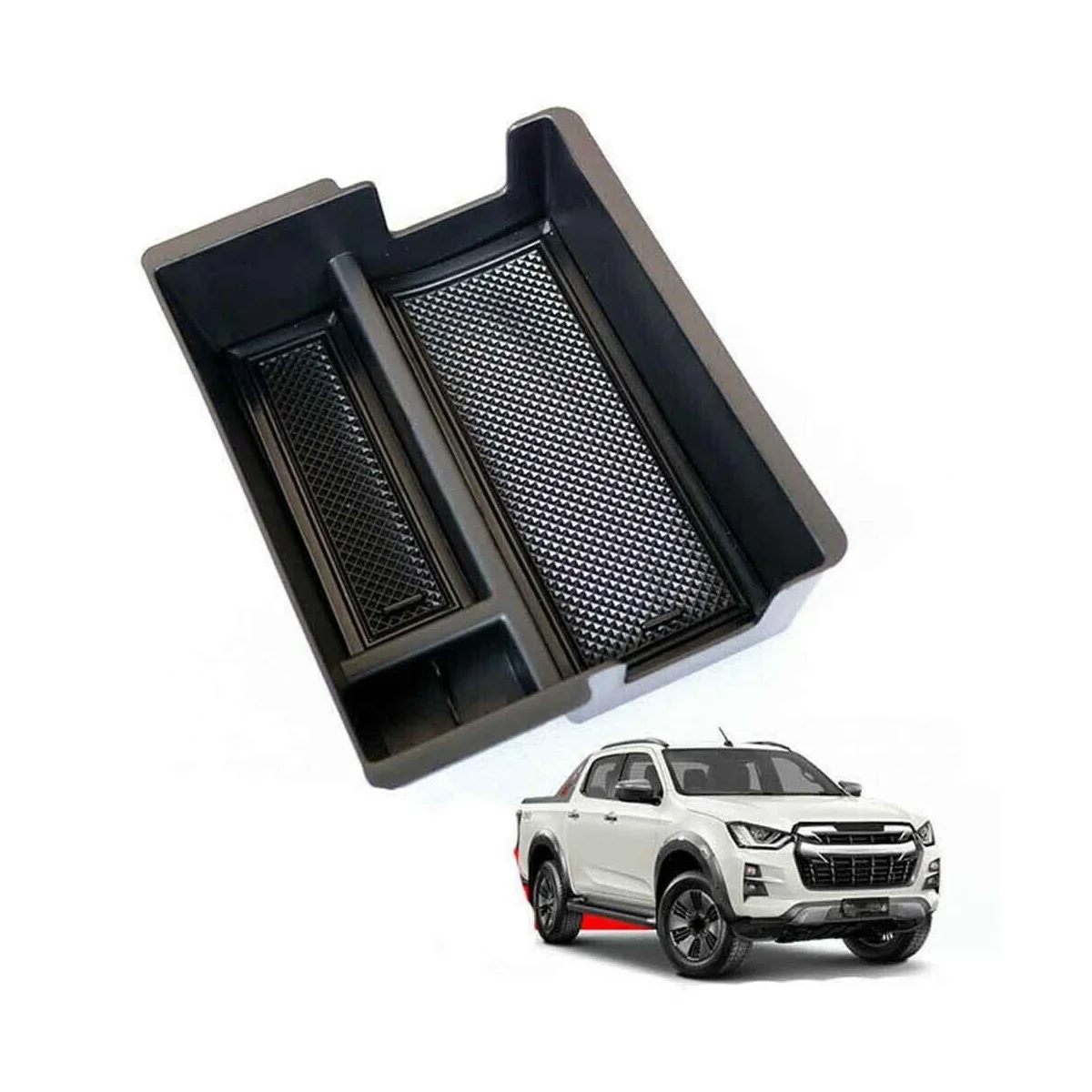 Central Armrest Storage Box Center Console Organizer Tray Phone Holder for Isuzu D-Max 2021 2022 Interior Accessories