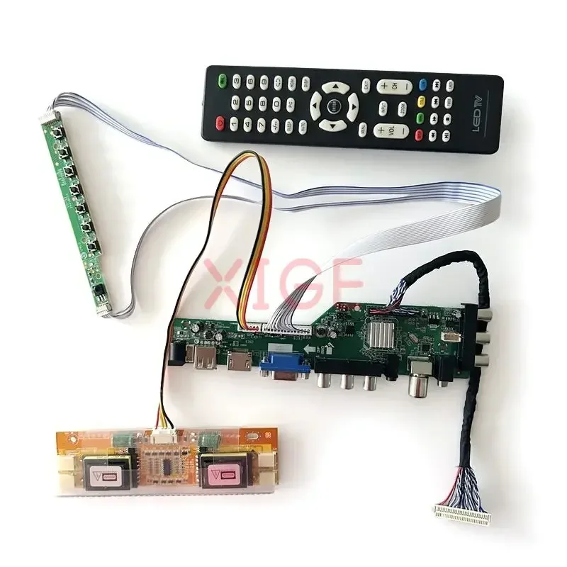 Imagem -04 - Placa de Driver Compatível com M190en01 M190en02 M190en03 M190en04 4ccfl Sinal Digital Dvb 30pin Lvds Kit Matriz 1280*1024 ir Mais av Mais Usb Mais Hdmi Mais Vga