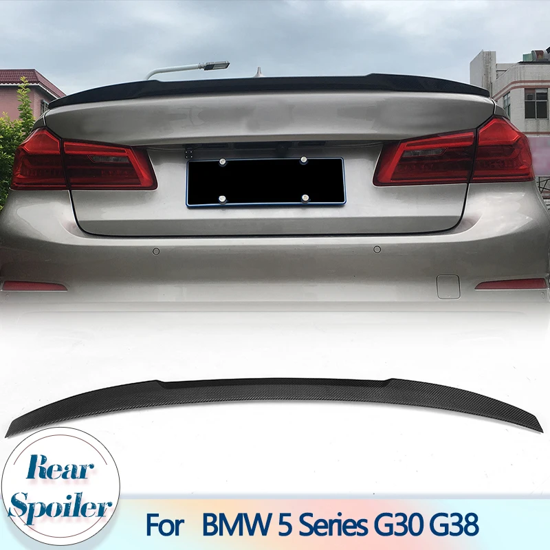 

Car Carbon Fiber Rear Spoiler Wing For BMW 5 Series G30 G38 530i 540i F90 M5 Sedan 2017-2022 Rear Trunk Spoiler Wing Lip FRP