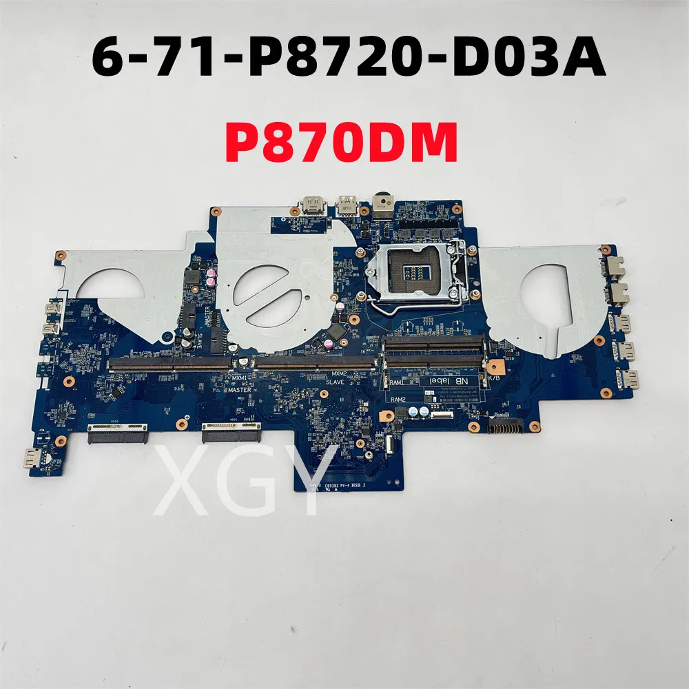 Original For CLEV0  P870DM20 P870DM Motherboard 6-77-P870DM20-D03A 6-71-P8720-D03A 100% Test Work