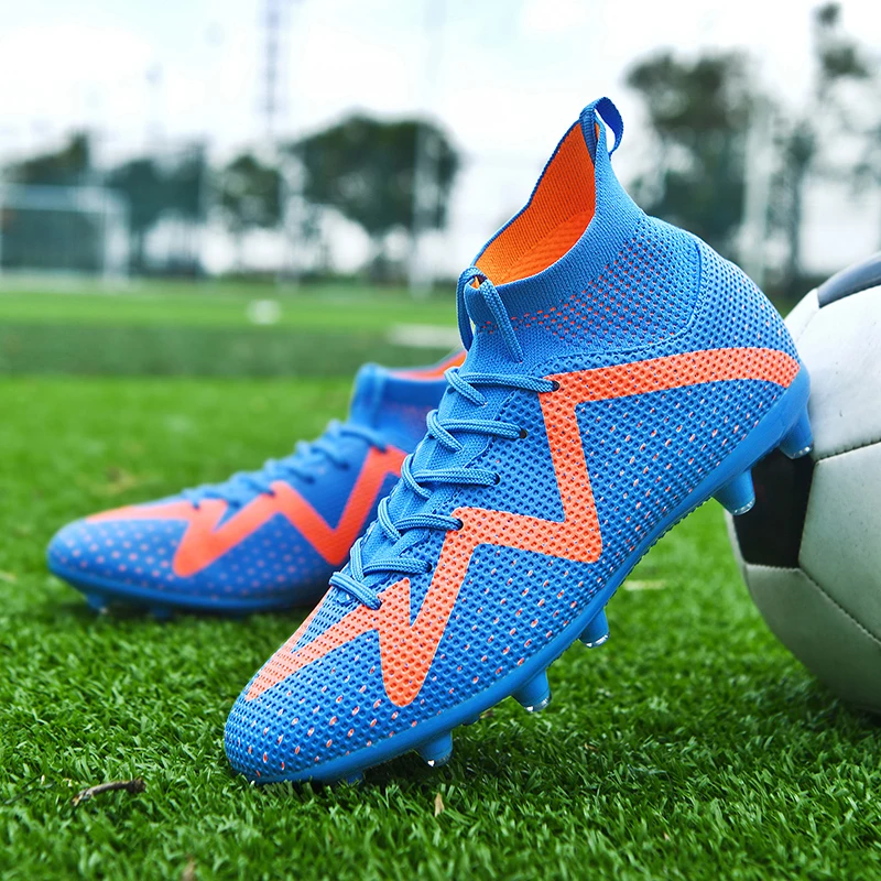 

Outdoor Sports Training Shoes Plus Size 35-47 FG/TF Men's Outsole Football Shoes Breathable Men's High Top Football Boots