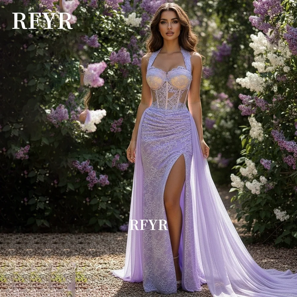 

RFYR Lace Party Dress Sweetheart Prom Gowns Princess Evening Gowns Fish Boned Gowns Formal Occasion Dress for Women Customized