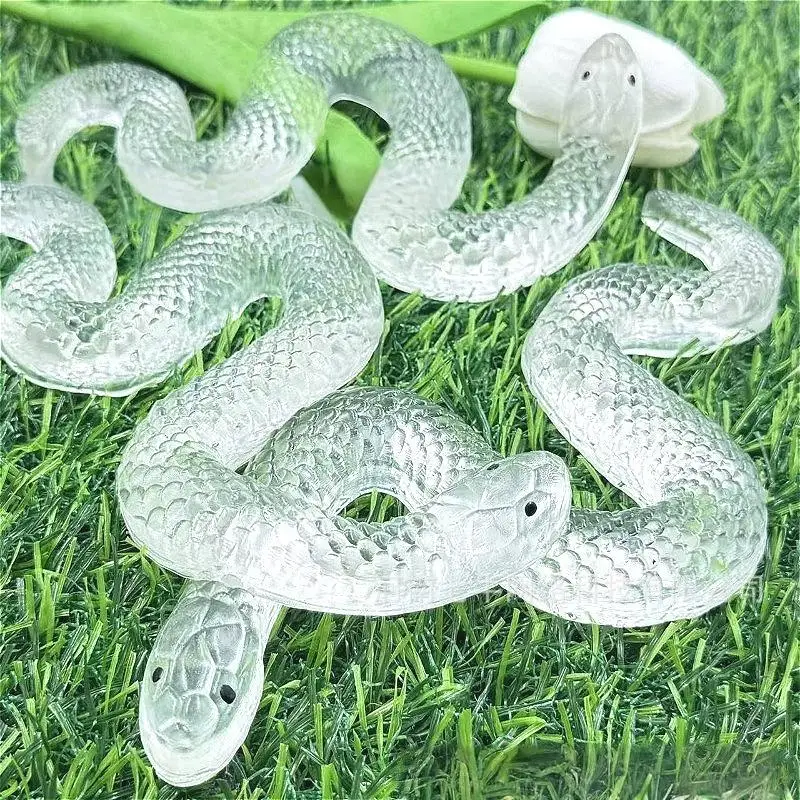 شفافة الأفعى تخفيف التوتر اللعب لينة الإجهاد اللعب الإغاثة محاكاة ثعبان لعبة معسر تمثال هدية المزحة X0M5