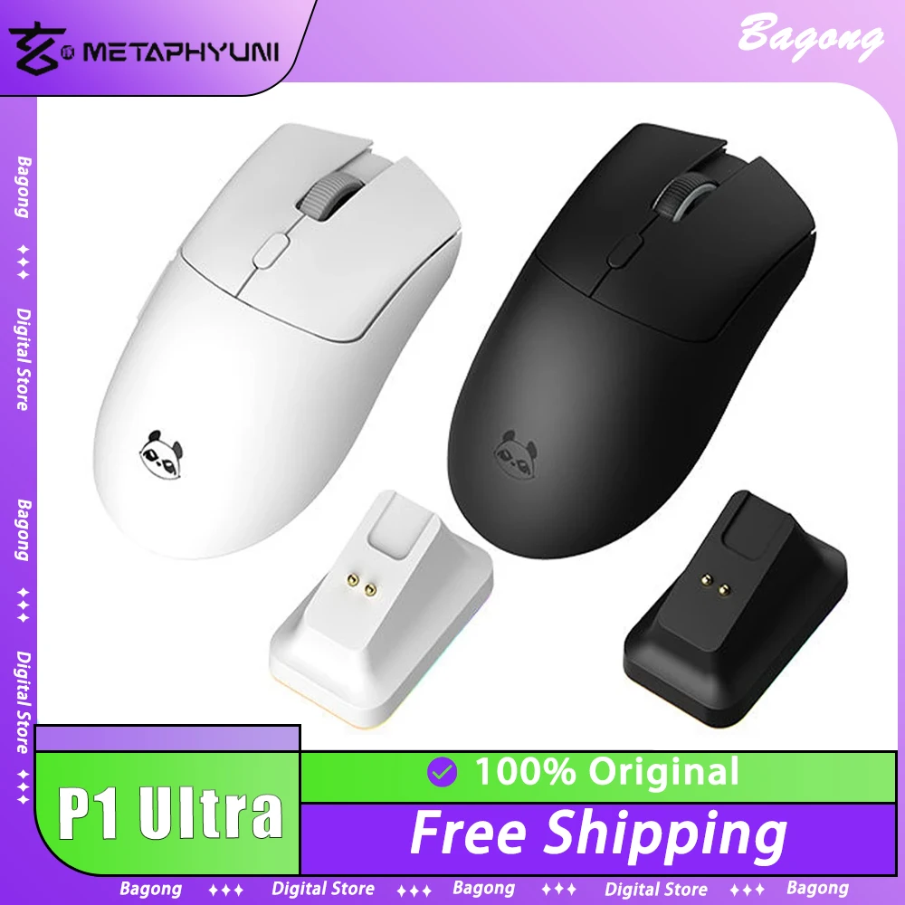 

METAPHYUNI Metapanda P1 UItra Wireless Mouse Tri Mode PAW3395 Sensor 4K Gaming Mouse Low Latency Lightweight Mice Pc Accessories