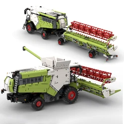 New 2022 Technical Tractor 8900 Combine Harvester Electric Rc Moc Building Blcoks Model Diy Assemble Bricks Toys Gifts