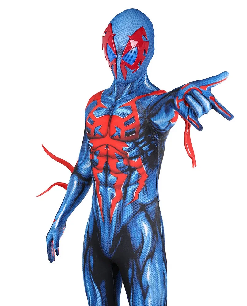 2099 스파이더맨 코스프레 코스튬 미구엘 오하라 슈퍼 히어로 코스튬 스파이디 보이즈, 3D 인쇄 스판덱스, 젠타이 정장, 할로윈 코스튬