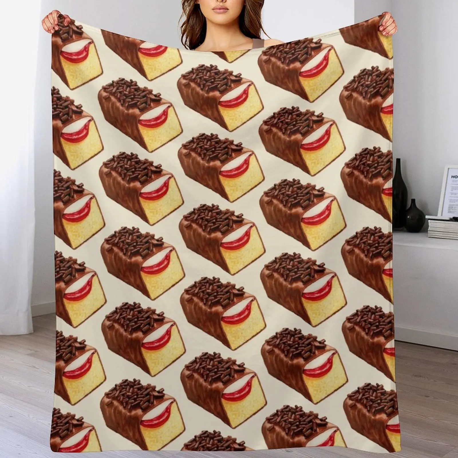 

Gansito - White Throw Blanket Sofa Throw anime Tourist Camping Blankets